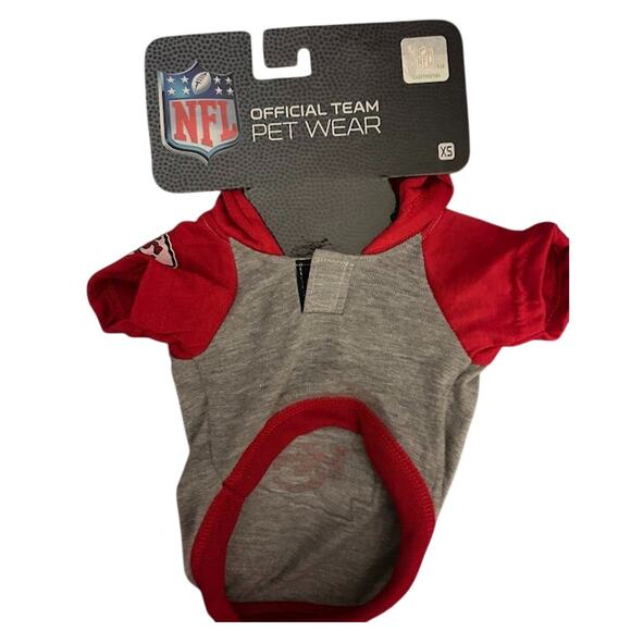NFL Kansas City Chiefs Pet Wear Hoodie Dog Cat Shirt Offical NFL Licensed XS NEW - Picture 3 of 10